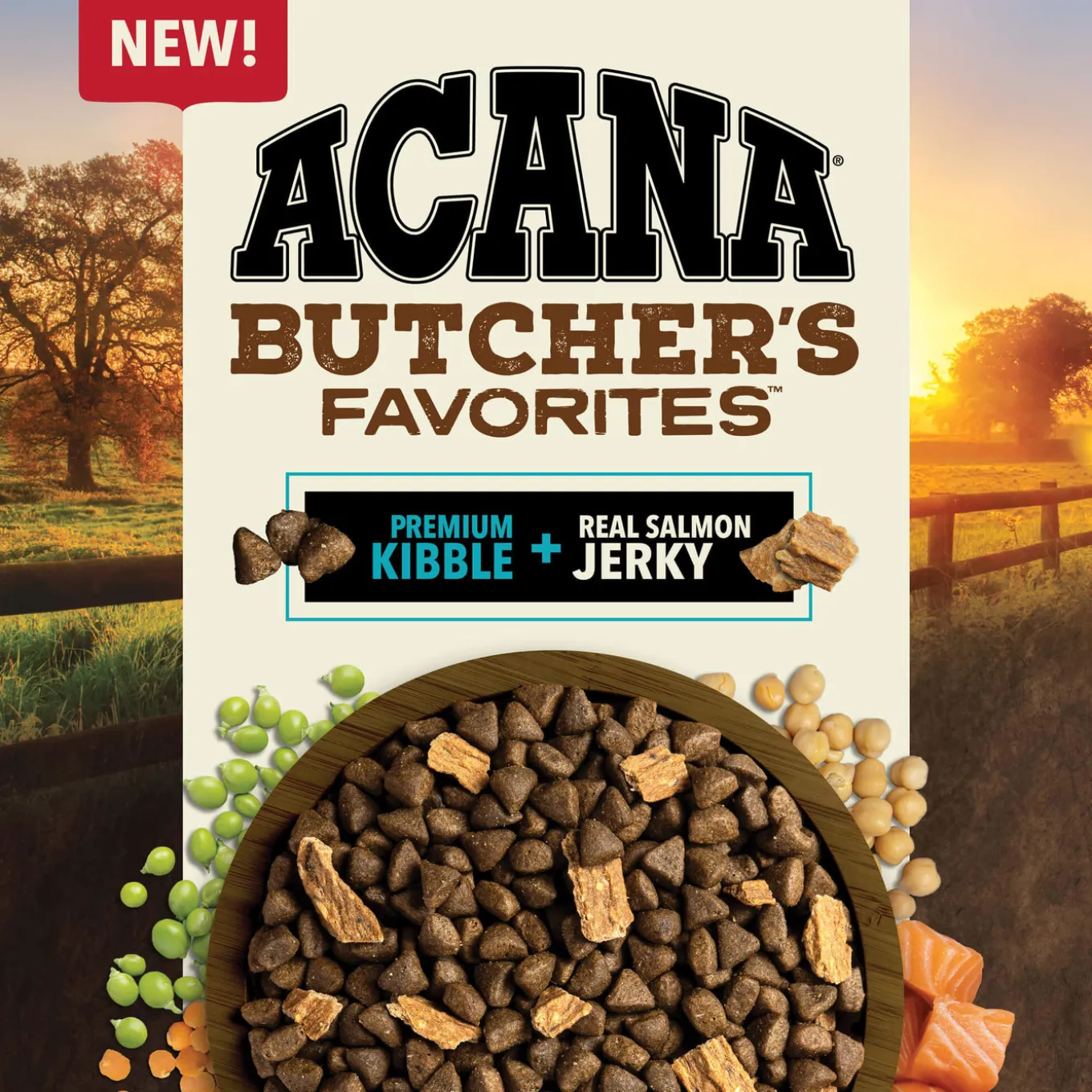 Acana Butchers Favorites Grain Free Dry Dog Food With Jerky Pieces