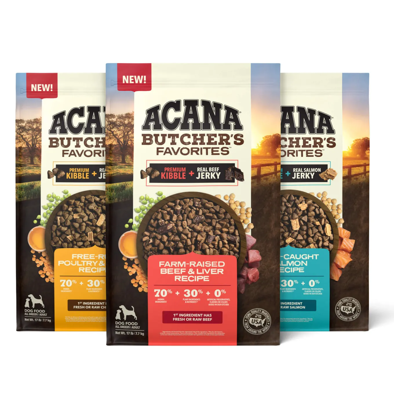 Acana Butchers Favorites Grain Free Dry Dog Food With Jerky Pieces