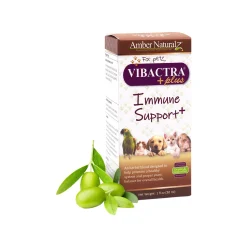 Amber Naturalz Vibactra Plus Immune Support Herbal Liquid Supplement for Dogs & Cats