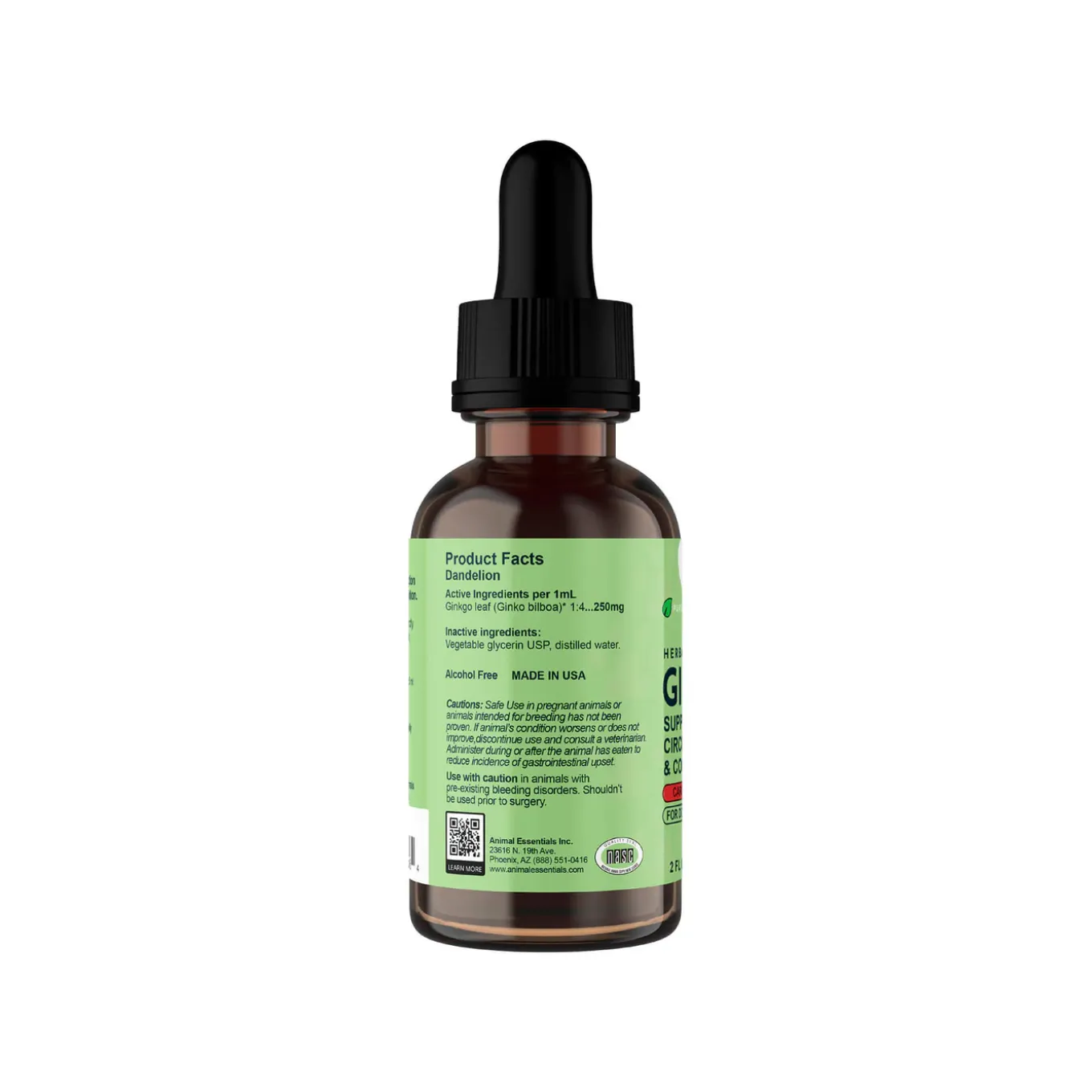 Animal Essentials Ginkgo Liquid Herbal Extract for Dogs & Cats