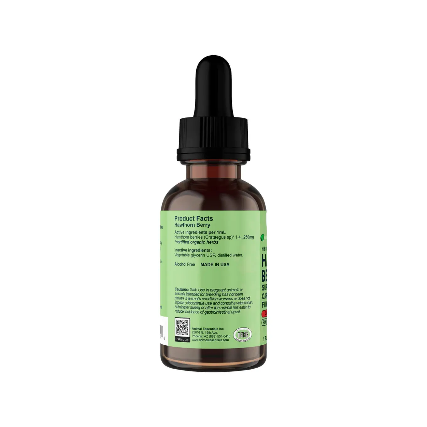 Animal Essentials Hawthorn Berry Liquid Herbal Extract for Dogs & Cats