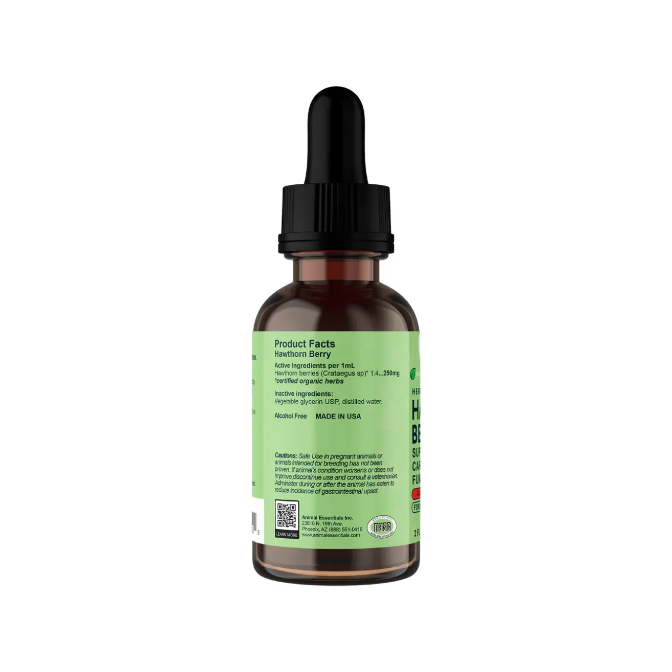 Animal Essentials Hawthorn Berry Liquid Herbal Extract for Dogs & Cats