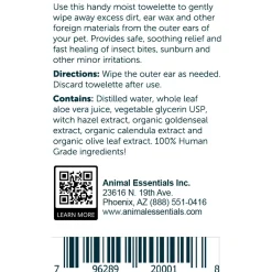 Animal Essentials Herbal Ear Wipes for Dog & Cats