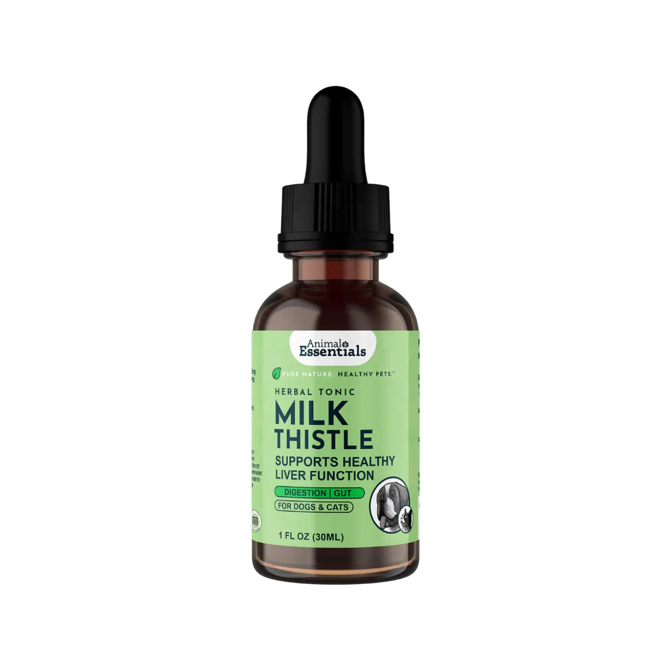 Animal Essentials Milk Thistle Herbal Supplement for Dogs & Cats