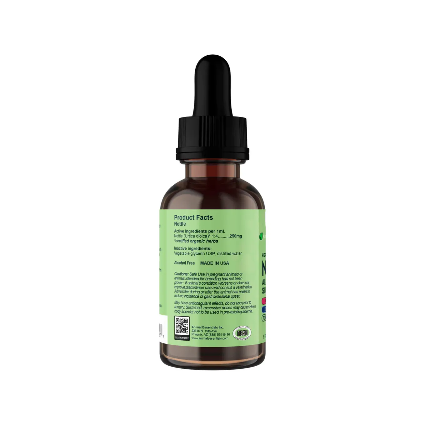 Animal Essentials Nettle Herbal Extract Liquid for Dogs & Cats
