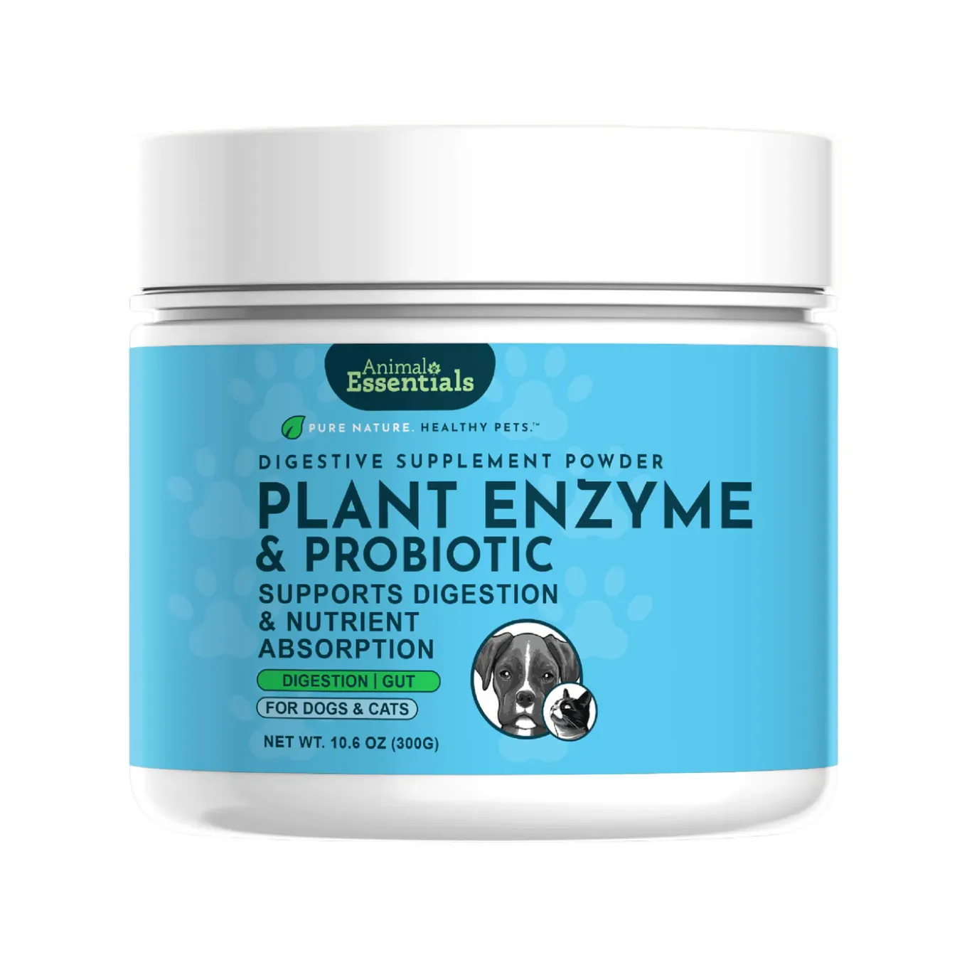 Animal Essentials Plant Enzymes & Probiotics Digestive Powder for Dogs & Cats