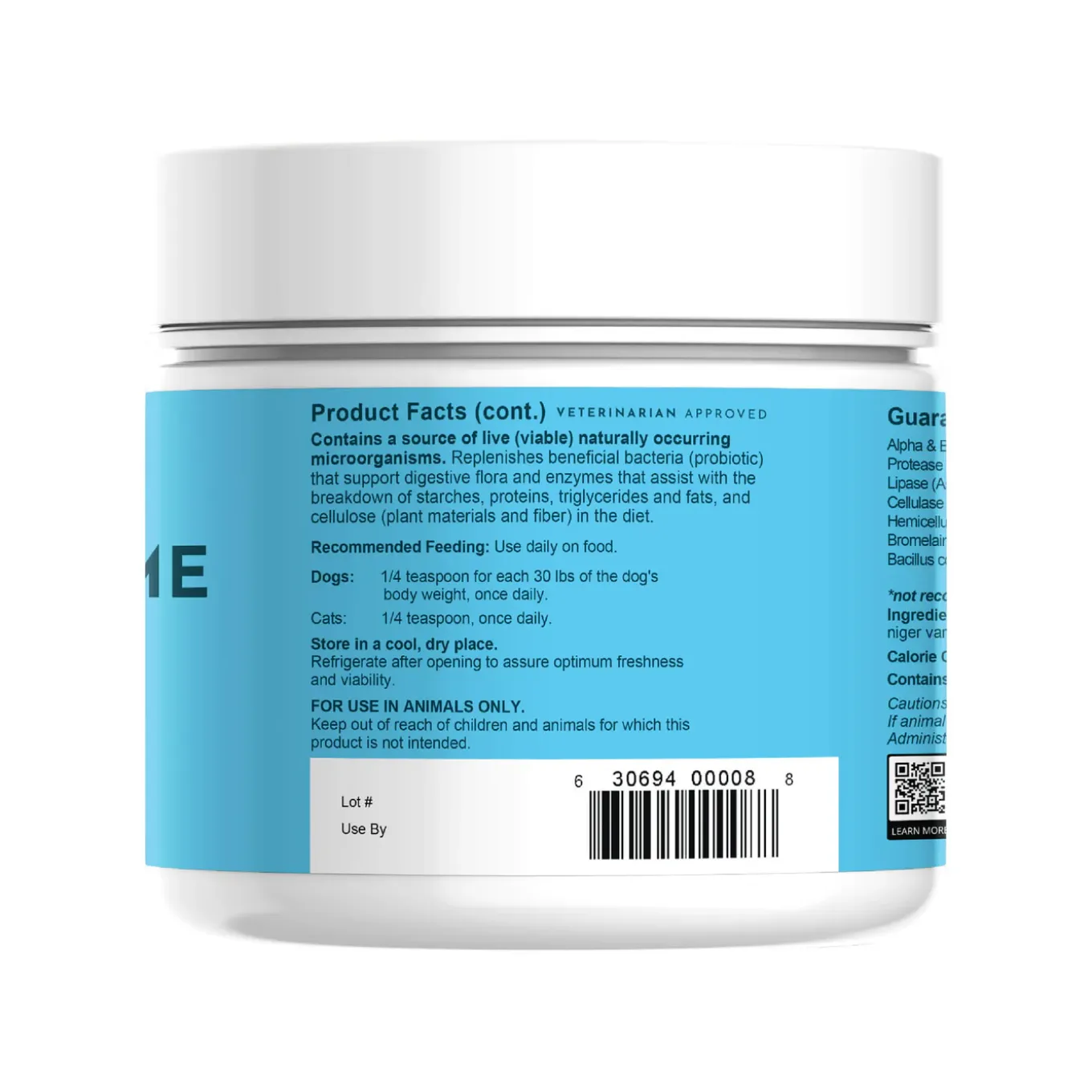 Animal Essentials Plant Enzymes & Probiotics Digestive Powder for Dogs & Cats