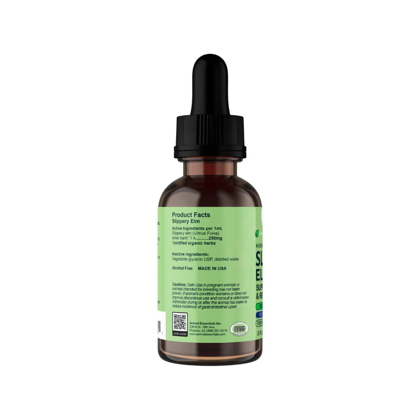 Animal Essentials Slippery Elm Digestive Herbal Extract Liquid for Dogs & Cats