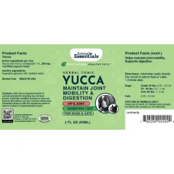 Animal Essentials Yucca Joint & Digestion Herbal Extract Liquid for Dogs & Cats