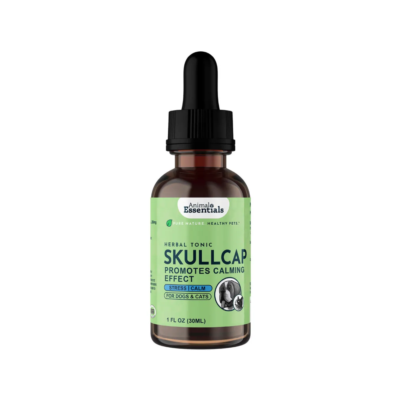 Animal Essentials Skullcap Calming Herbal Extract Liquid for Dogs & Cats