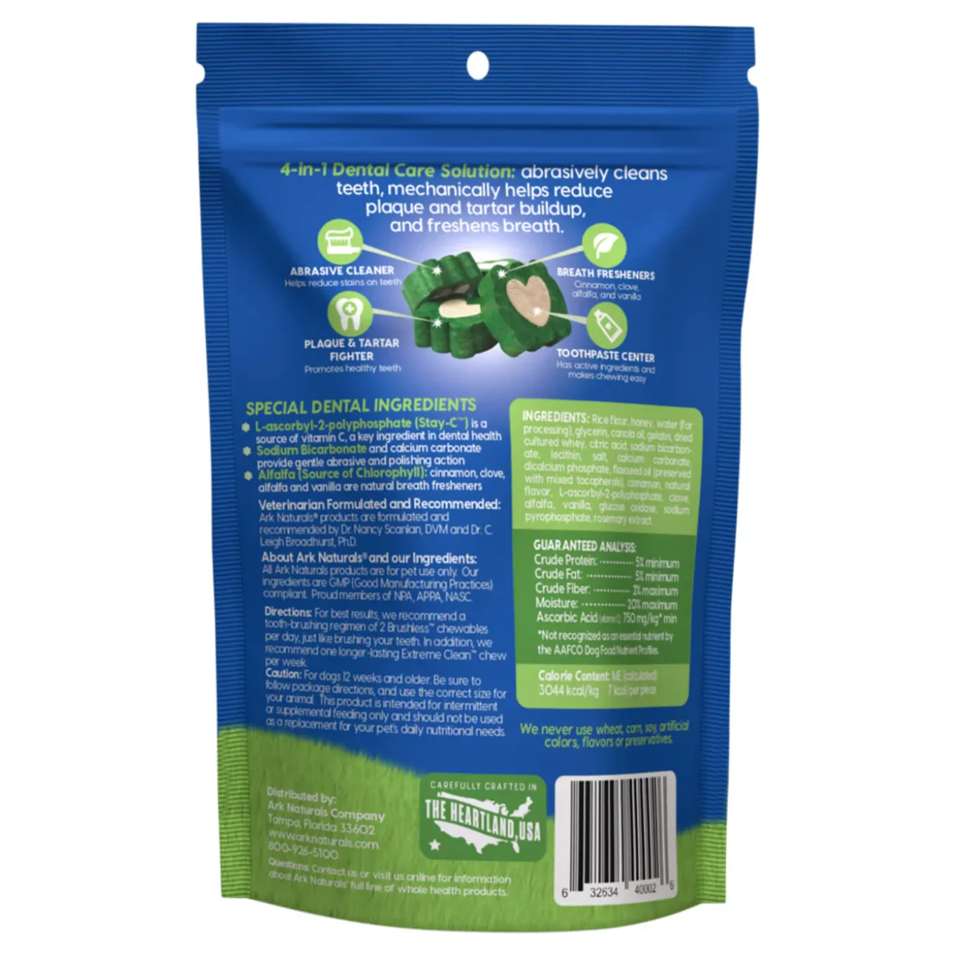 Ark Naturals Brushless Toothpaste Dental Chews for Dogs