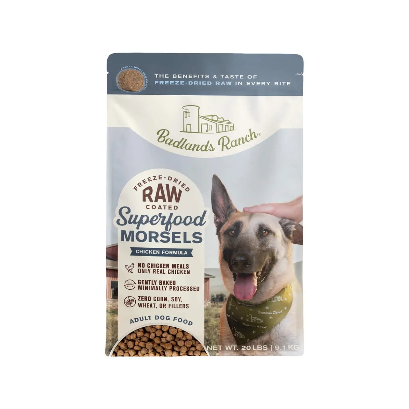 Badlands Ranch Superfood Morsels Freeze Dried Raw Coated Dog Food