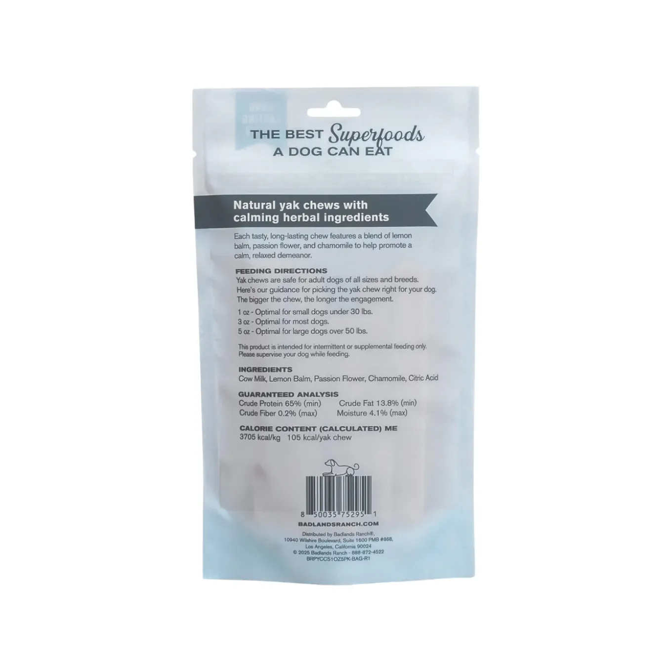 Badlands Ranch Super Yak Chews Calming Chew for Dogs