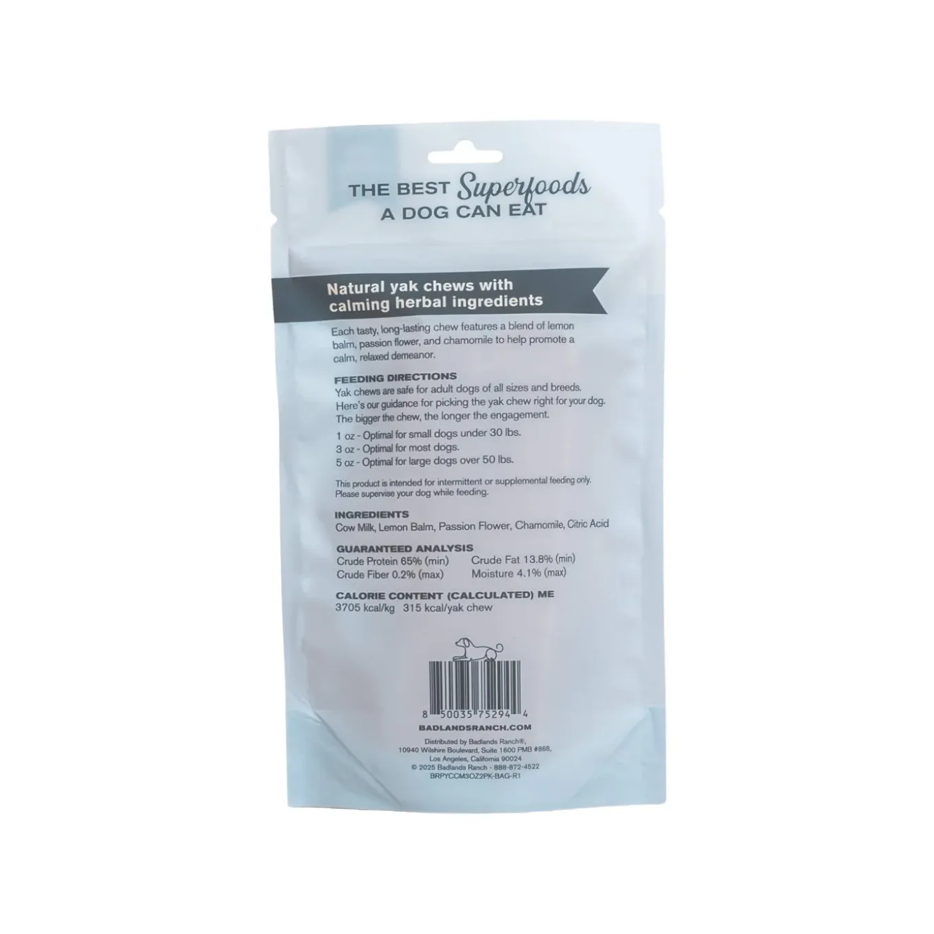 Badlands Ranch Super Yak Chews Calming Chew for Dogs