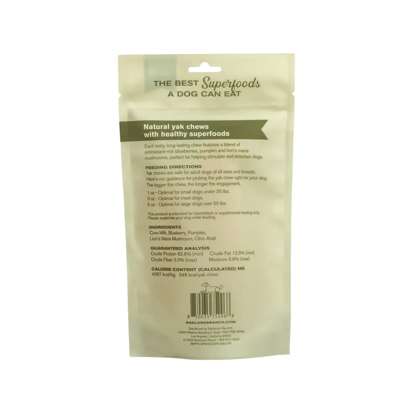 Badlands Ranch Super Yak Chews Superfood Chew for Dogs