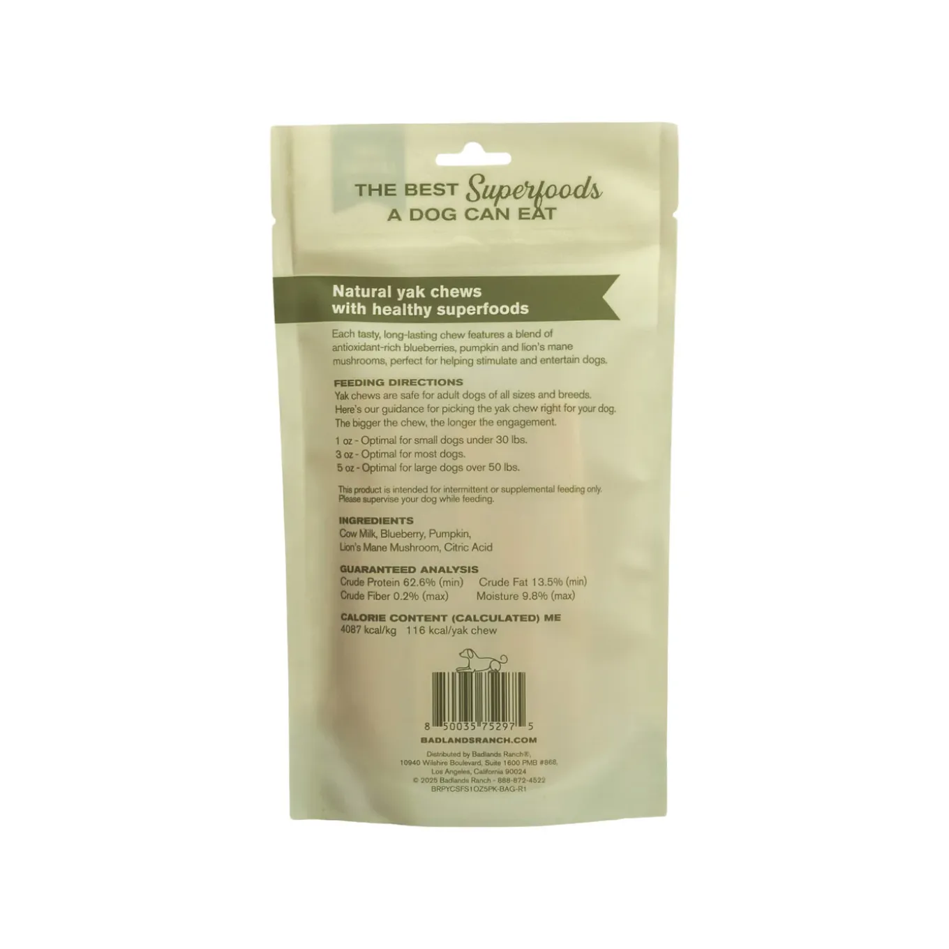 Badlands Ranch Super Yak Chews Superfood Chew for Dogs