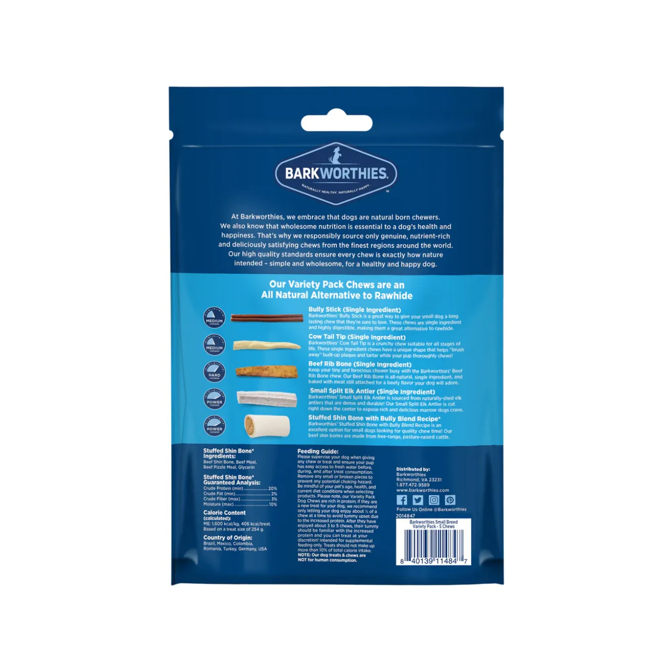 Barkworthies Dog Chews Variety Pack