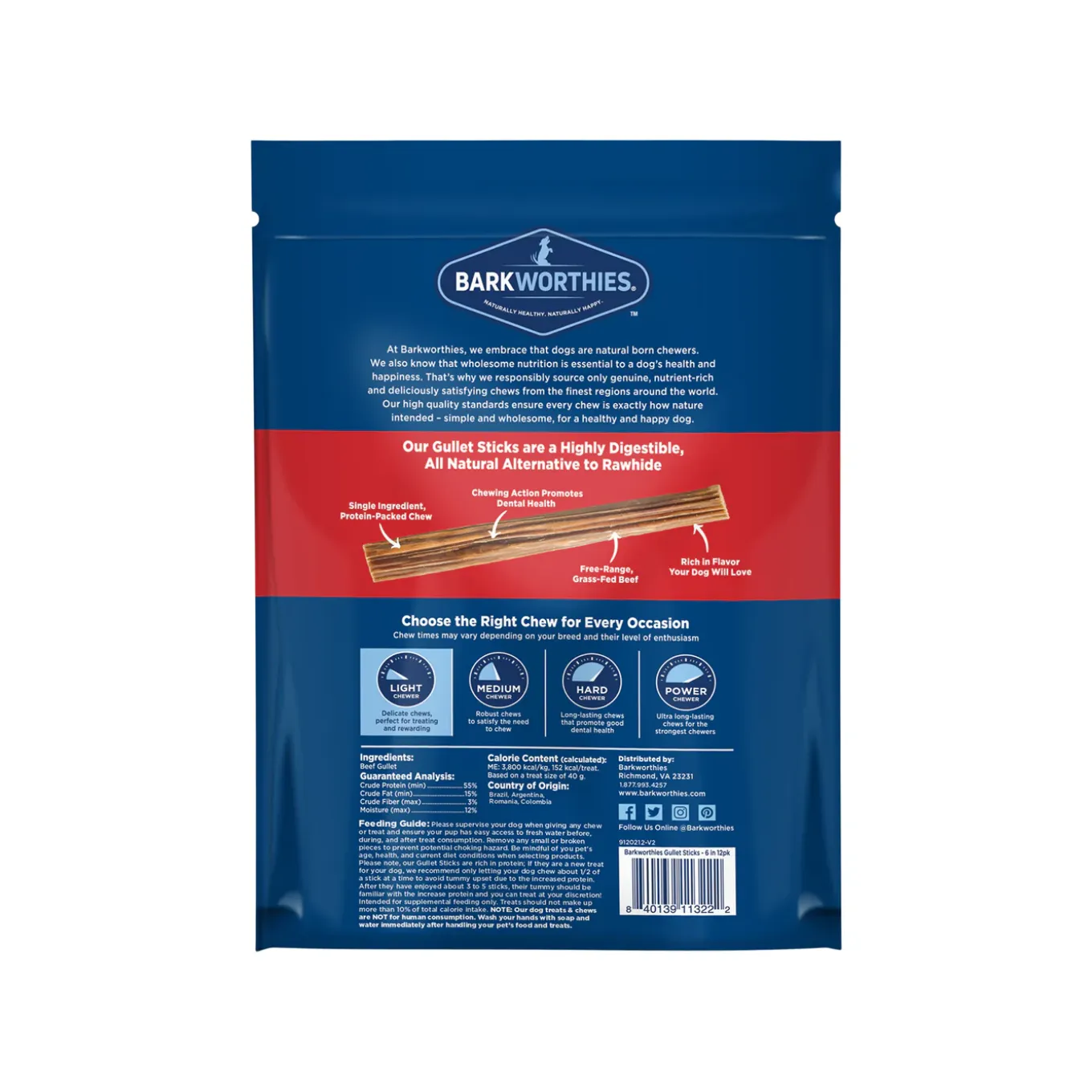 Barkworthies Gullet Sticks for Dogs
