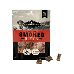 Barkworthies Naturally Smoked Beef Gullet Bites Dog Chews