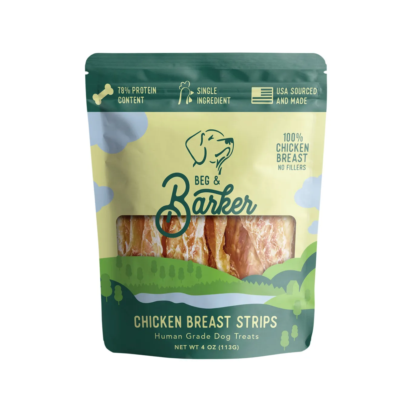 Beg & Barker Strips Single Ingredient Human Grade Dog Treats