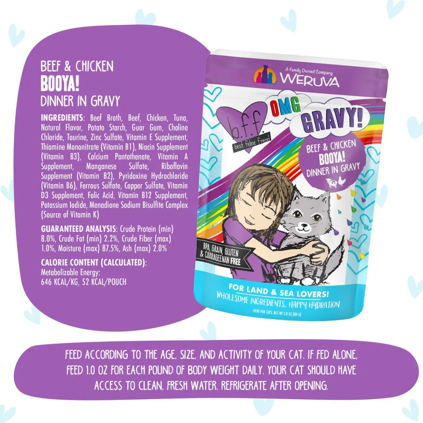 Best Feline Friend BFF Oh My Gravy! Grain-Free Wet Cat Food Pouches