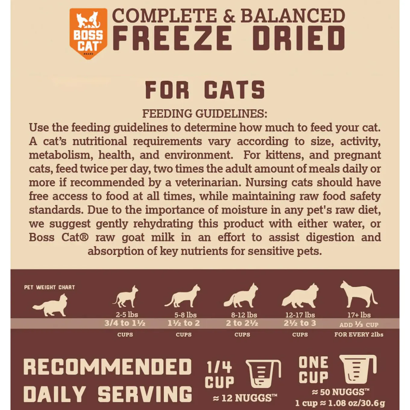 Boss Cat Freeze Dried Cat Food & Topper with Probiotics