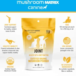 Canine Matrix Joint Flex Organic Mushroom Mobility Supplement for Dogs