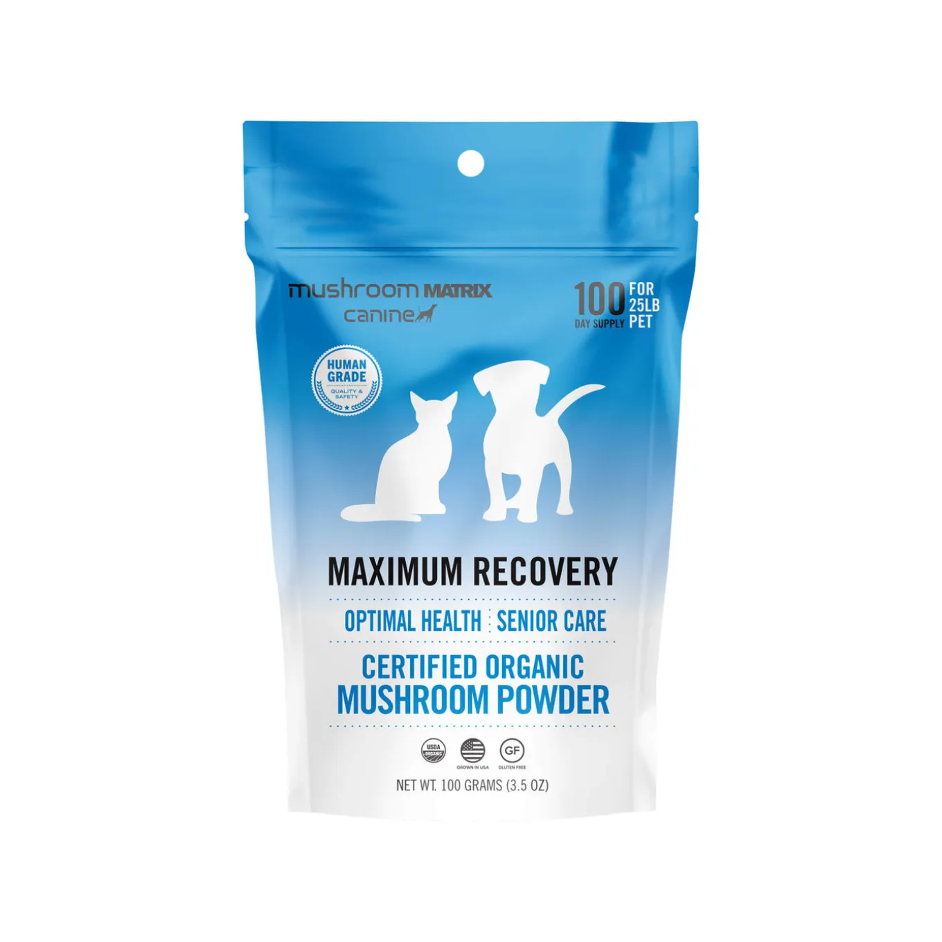 Canine Matrix MRM Recovery Organic Mushroom Senior Supplement for Dogs