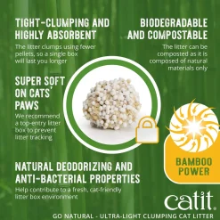 Catit Go Natural Vanilla Scented Bamboo Clumping Litter
