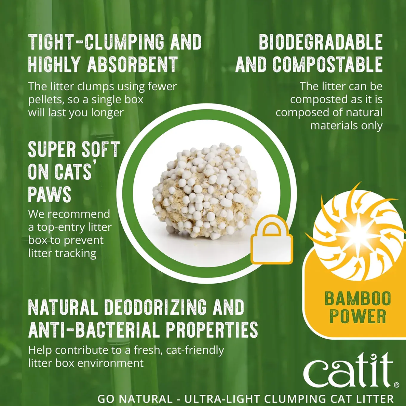Catit Go Natural Vanilla Scented Bamboo Clumping Litter