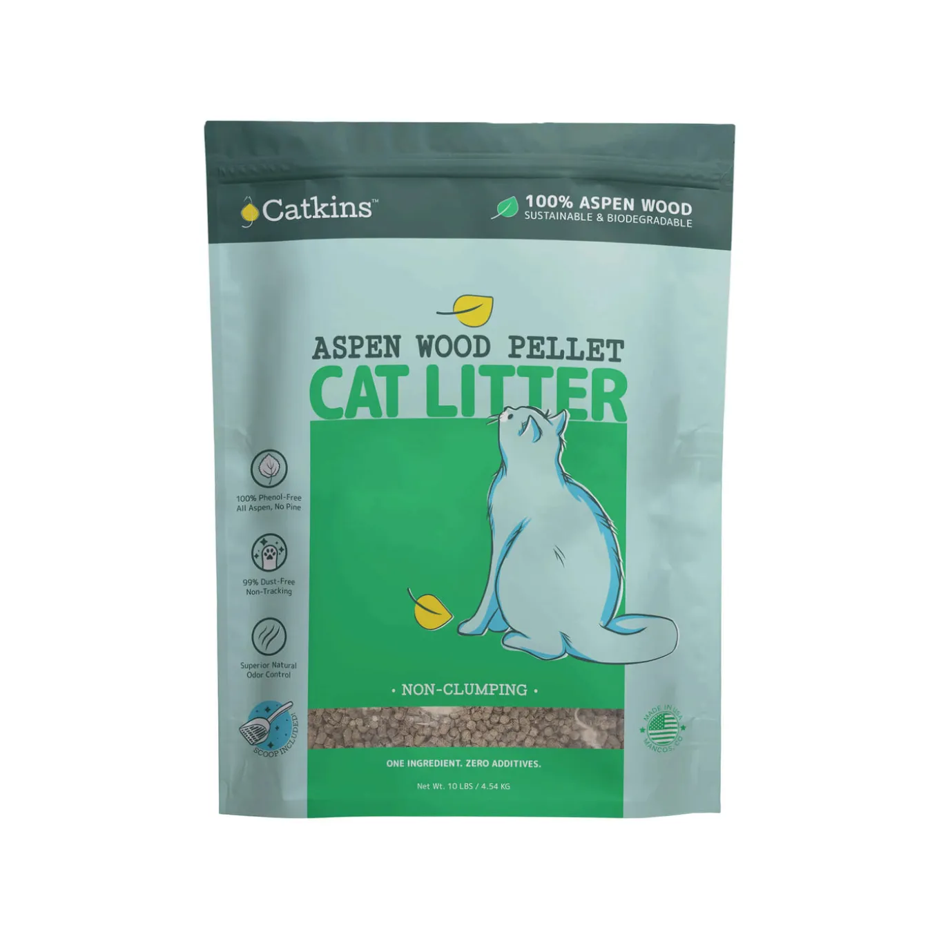 Catkins Aspen Wood Pellet Non-Clumping Cat Litter