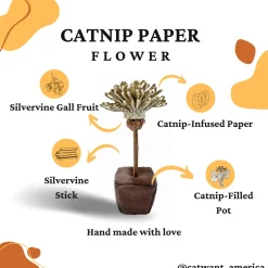 CATWANT Catnip Paper Flower Cat Toy