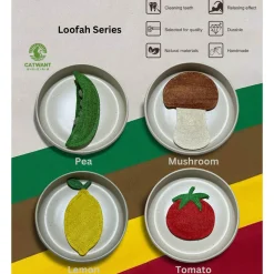 CATWANT Fruit & Veggie Loofah Cat Toys
