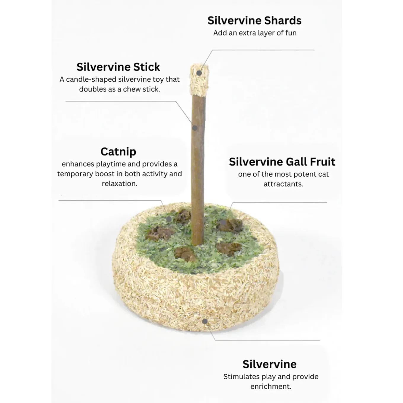 CATWANT Silvervine Birthday Cake Cat Toy