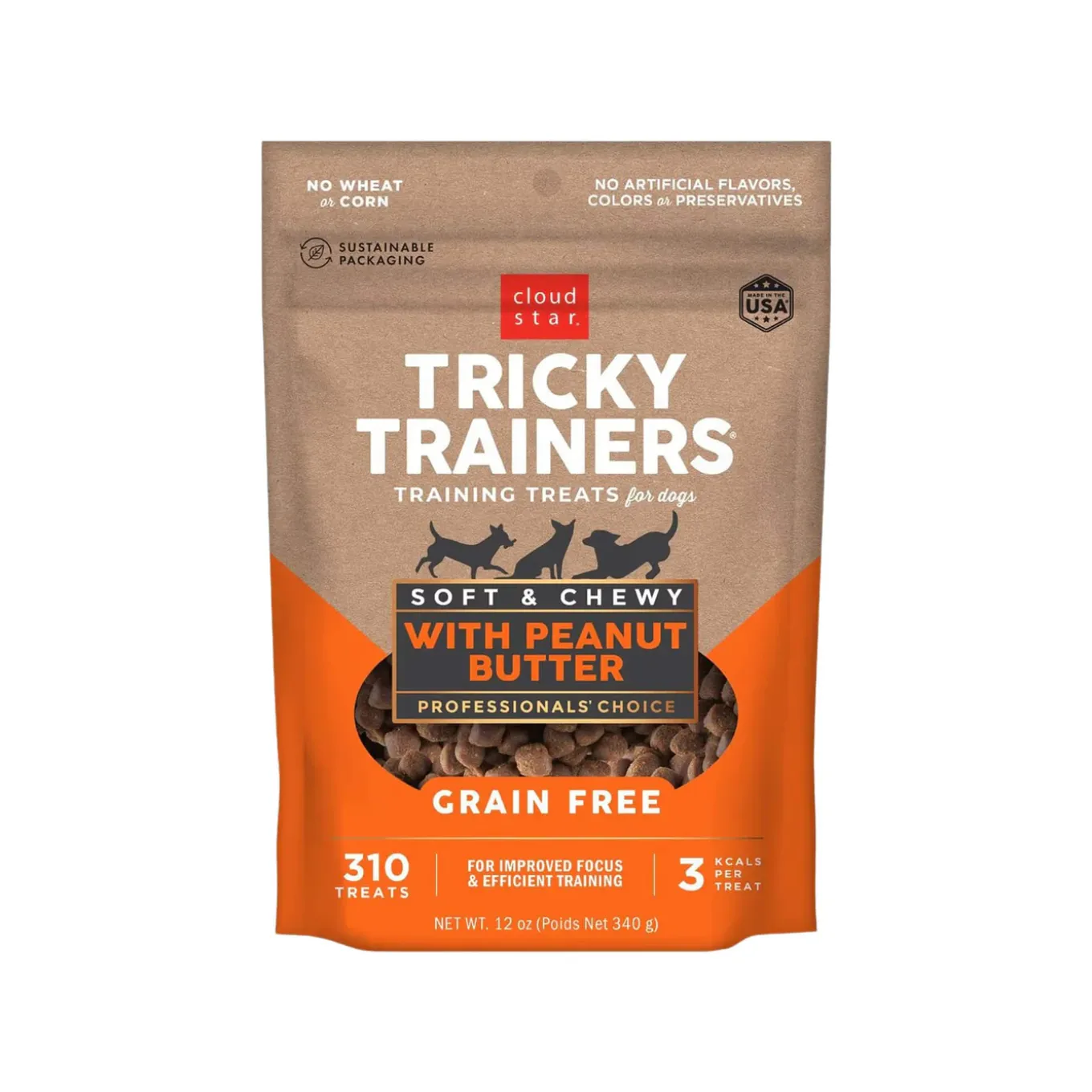Cloud Star Tricky Trainers Grain Free Soft & Chewy Dog Treats