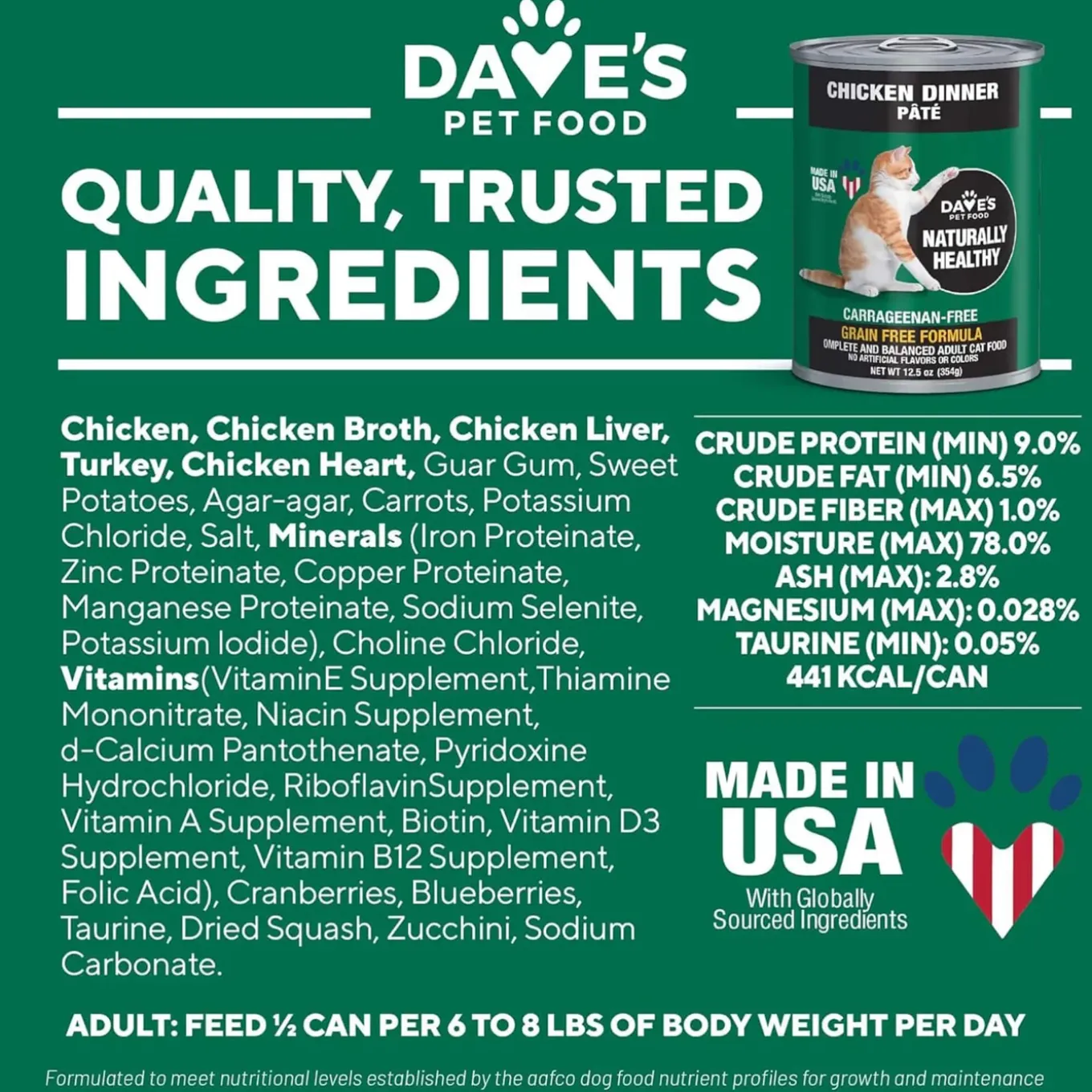Dave's Pet Food Naturally Healthy Pate Grain Free Wet Cat Food