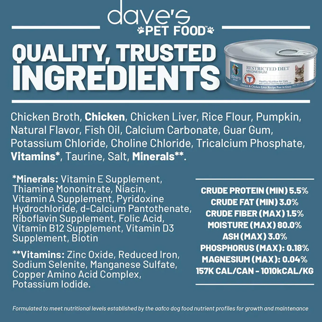 Dave's Pet Food Restricted Diet Magnesium Wet Cat Food