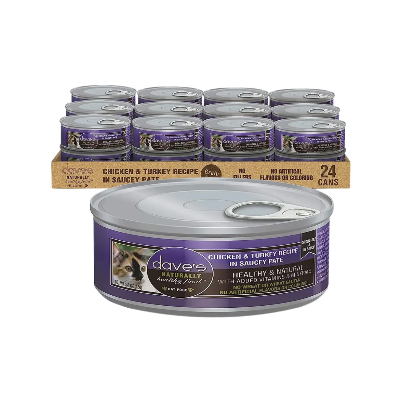 Dave's Pet Food Saucey Pate Grain Free Wet Cat Food
