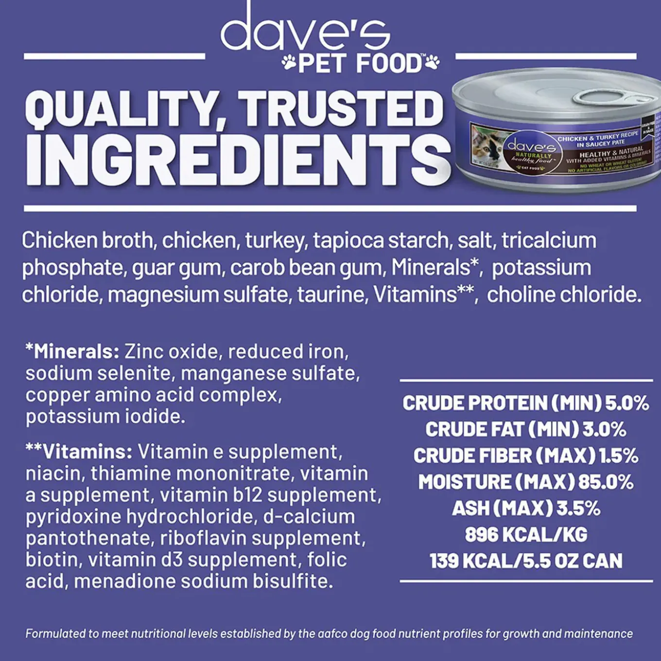 Dave's Pet Food Saucey Pate Grain Free Wet Cat Food