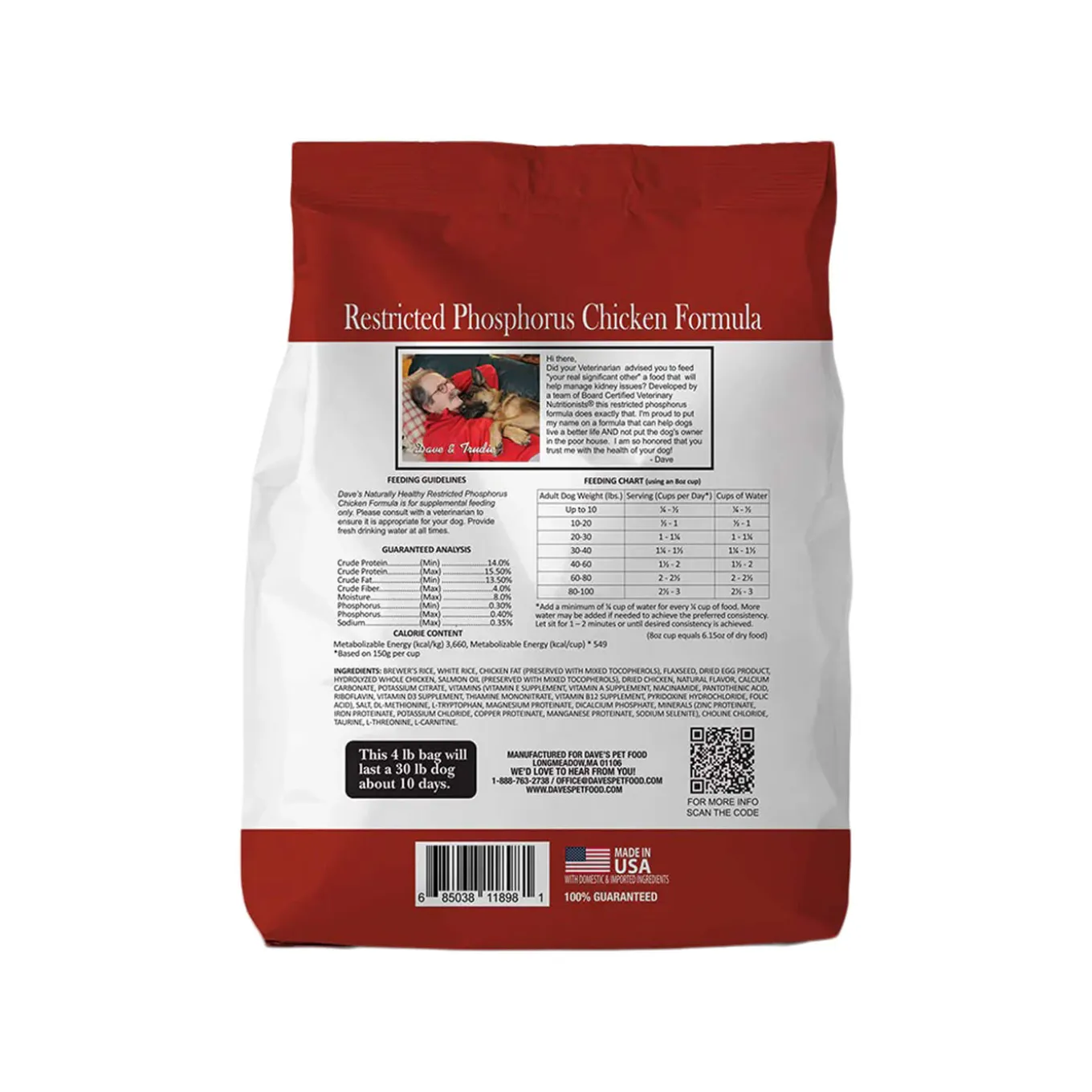Dave's Pet Food Restricted Phosphorous Kidney Support Dry Dog Food