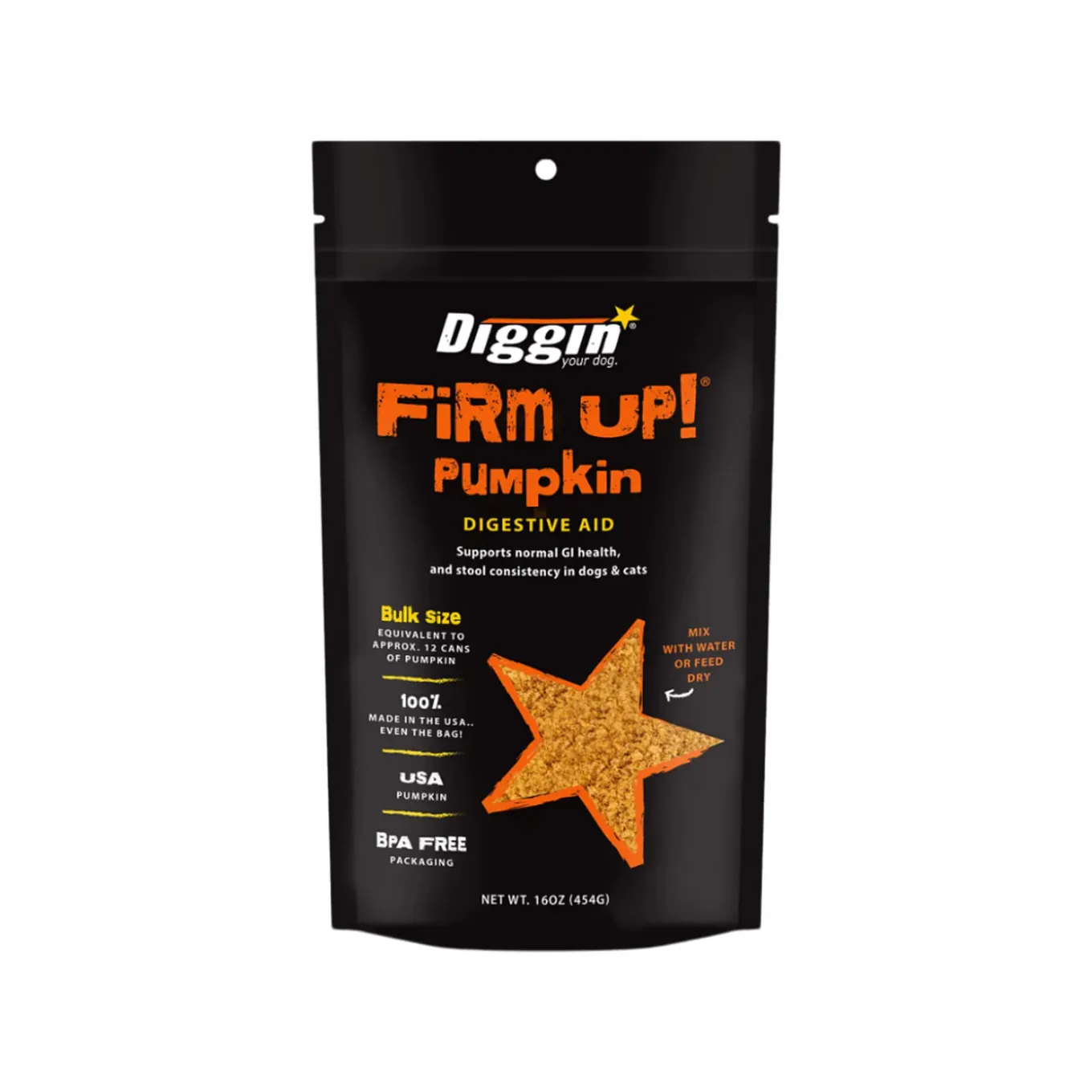 Diggin Your Dog Firm Up! Dehydrated Pumpkin Supplement for Dogs