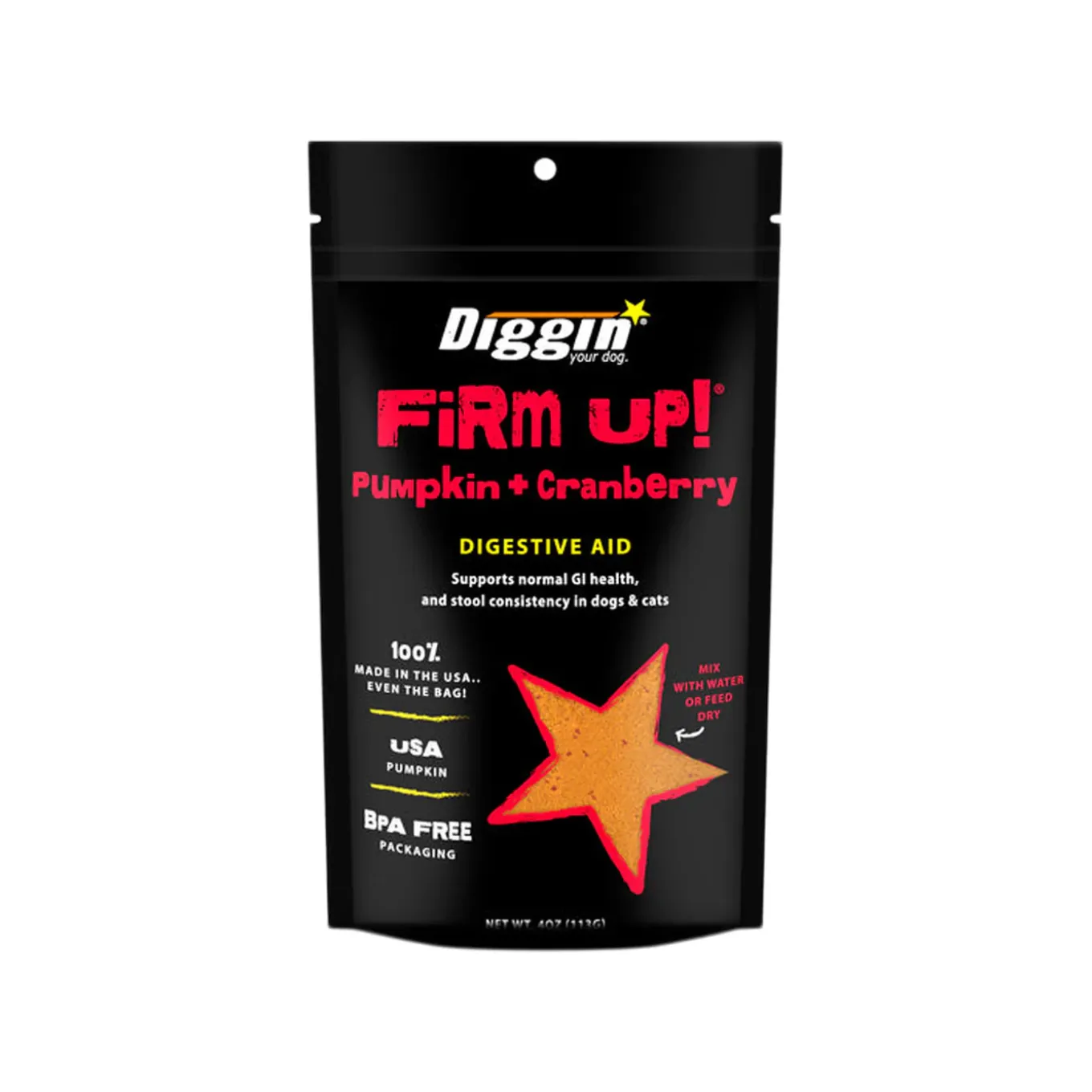 Diggin Your Dog Firm Up! Dehydrated Pumpkin Supplement for Dogs