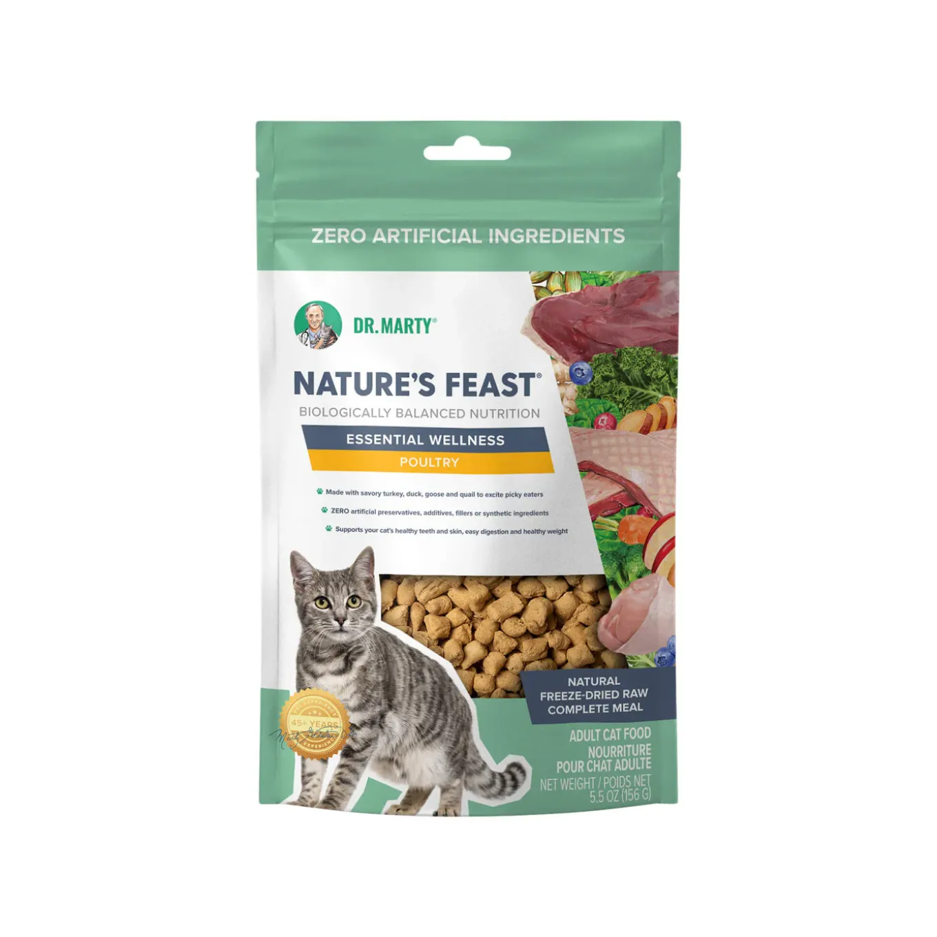 Dr. Marty Nature's Feast Essential Wellness Freeze Dried Cat Food