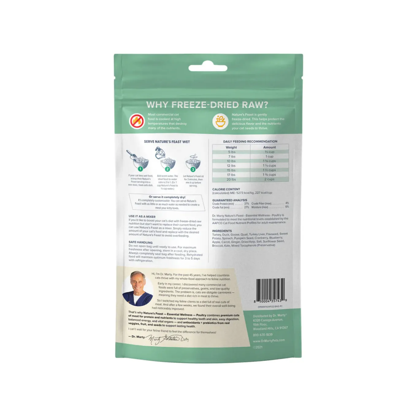 Dr. Marty Nature's Feast Essential Wellness Freeze Dried Cat Food