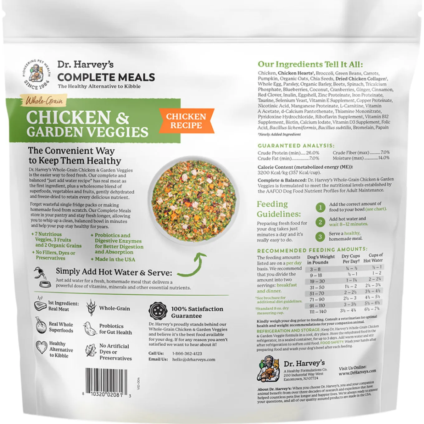 Dr. Harvey's Garden Veggies Whole Grain Recipe Dog Food