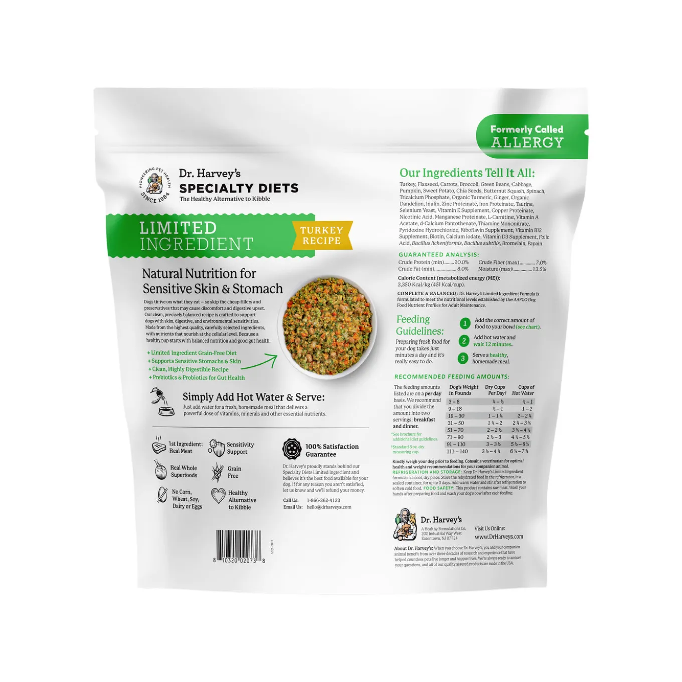 Dr. Harvey's Specialty Diet Limited Ingredient Human Grade Dog Food