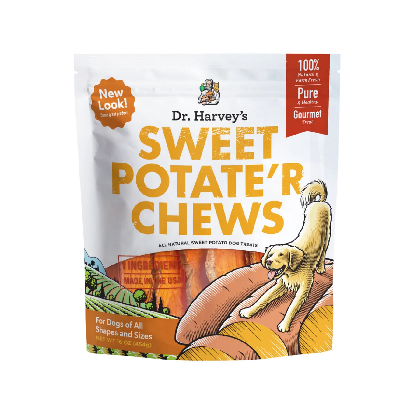 Dr. Harvey's Sweet Potate'r Chews Dehydrated Sweet Potato Dog Treats