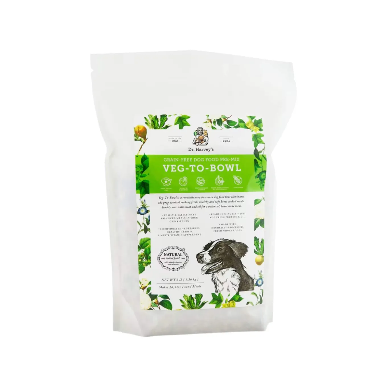 Dr. Harvey's Veg-to-Bowl Dehydrated Whole Food Grain-Free Pre-Mix Dog Food