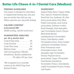 Dr. Marty Better Life Chews 4-in-1 Dental Care Dog Dental Chew Sticks