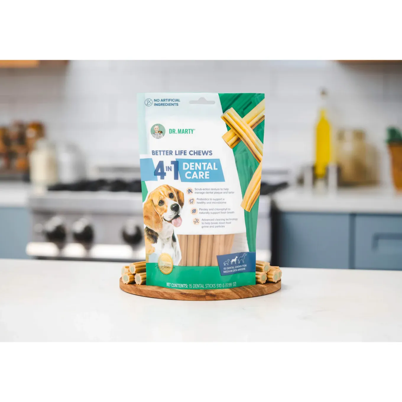 Dr. Marty Better Life Chews 4-in-1 Dental Care Dog Dental Chew Sticks